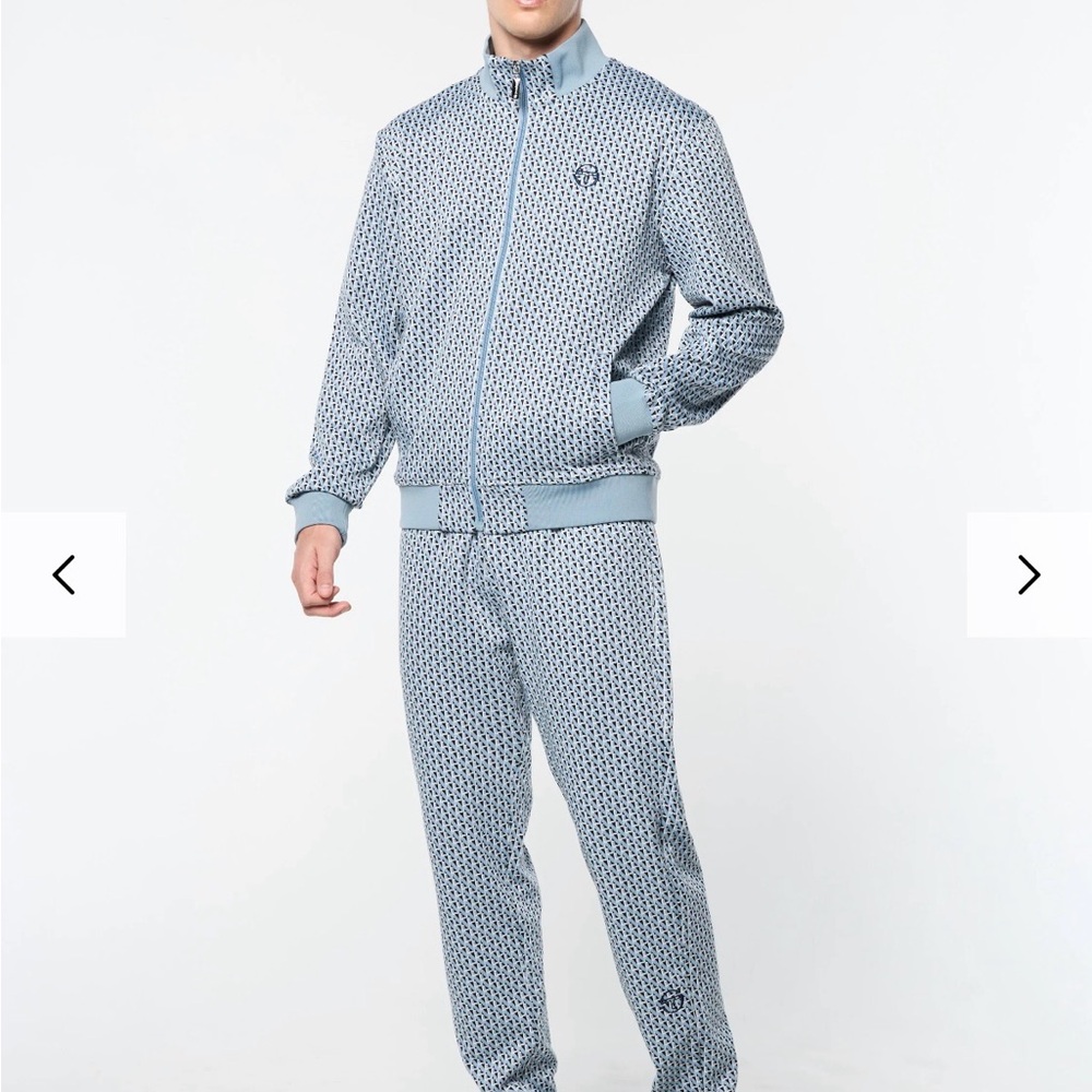 Sergio Tacchini Light Blue Geometric Jacket